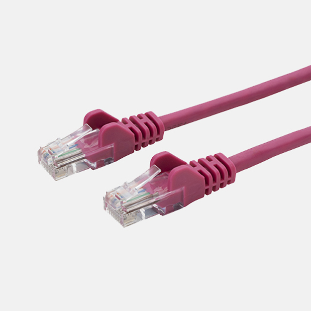0.5m Pink RJ45 UTP CAT 6 Stranded Flush Moulded Network Cable 24AWG LS0H